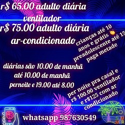 Preços hospedagem Chapeu Virado